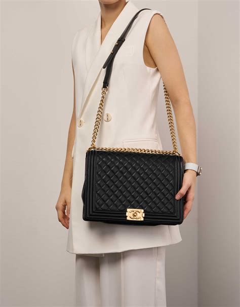 chanel boy bag black chain|small black quilted chanel bag.